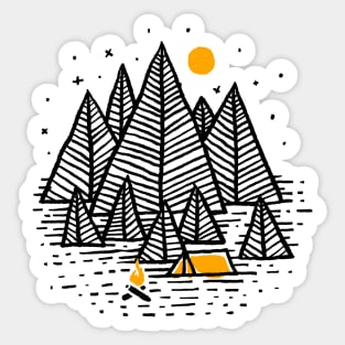 Happy Camper (for Light) Sticker